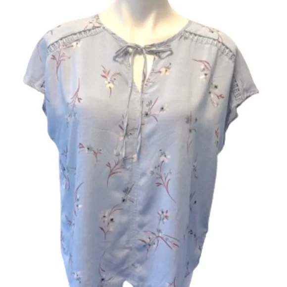 Como Vintage Women's Floral Boho Short Sleeve Top - Picture 2 of 9